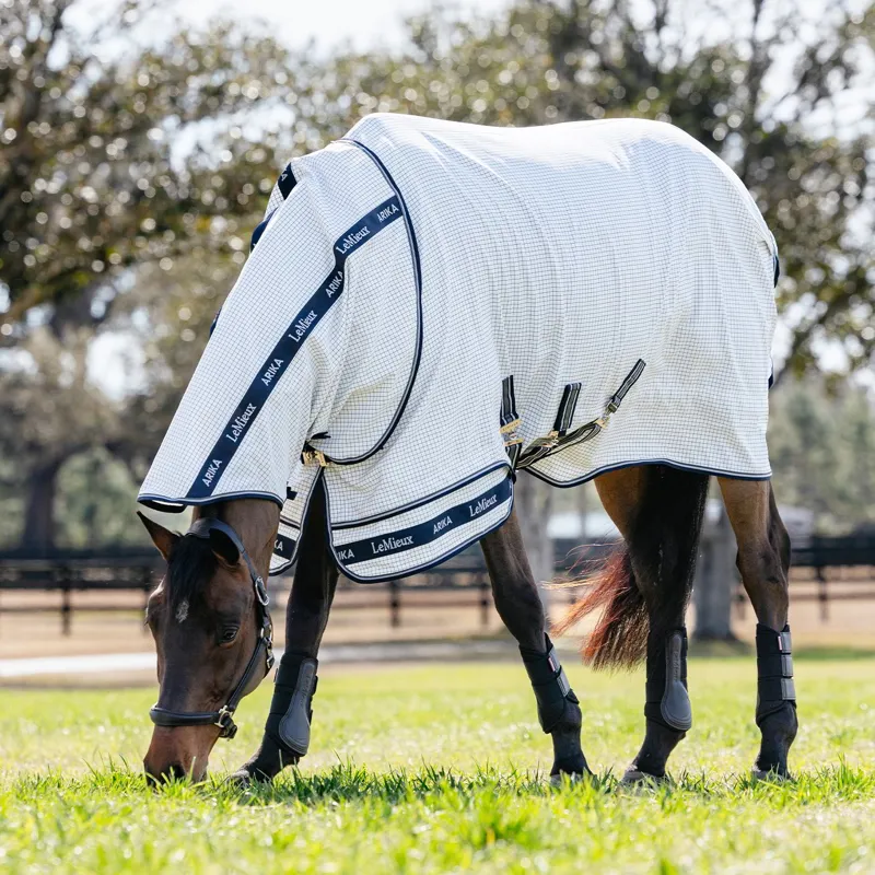 LeMieux Arika Combo Neck Fly Sheet - White-5