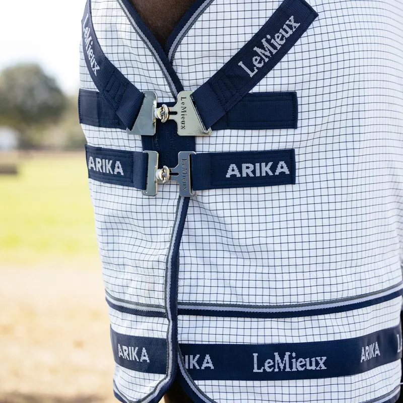 LeMieux Arika Combo Neck Fly Sheet - White-4