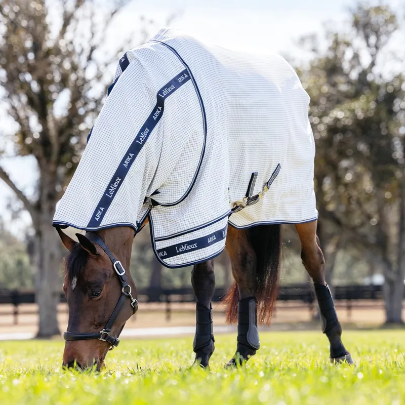 LeMieux Arika Combo Neck Fly Sheet - White-2