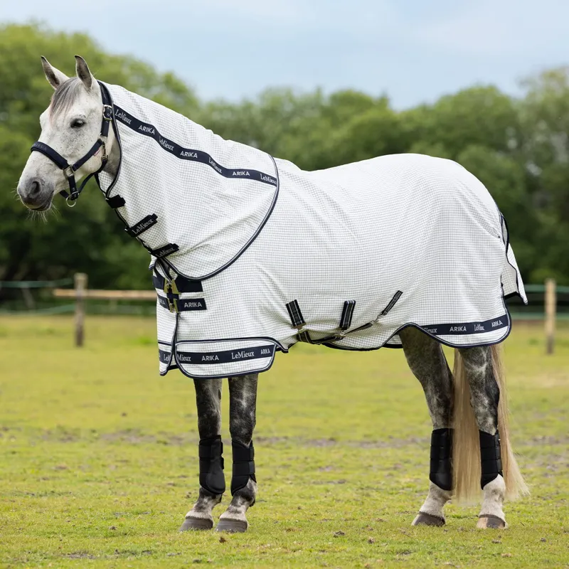 LeMieux Arika Combo Neck Fly Sheet - White