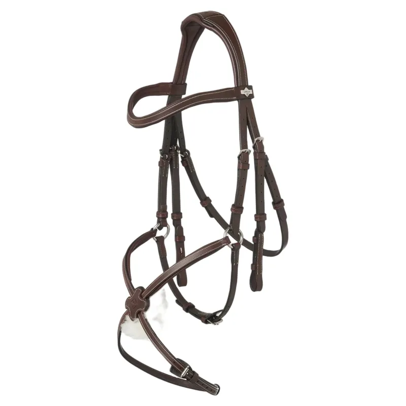 LeMieux Arika Grackle Bridle - Havana/Silver-1