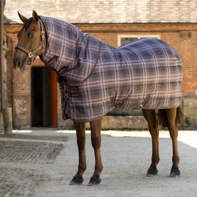 LeMieux Arika Check 200g Detachable Neck Stable Blanket - Cocoa