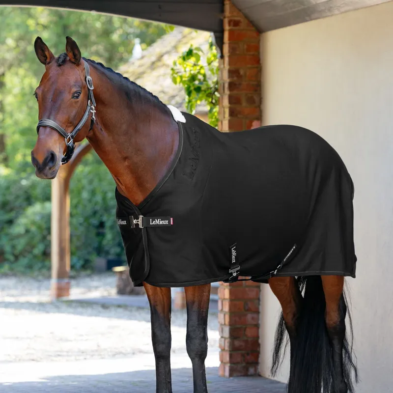 LeMieux Arika Jersey-Tek Fleece Sheet - Black-4