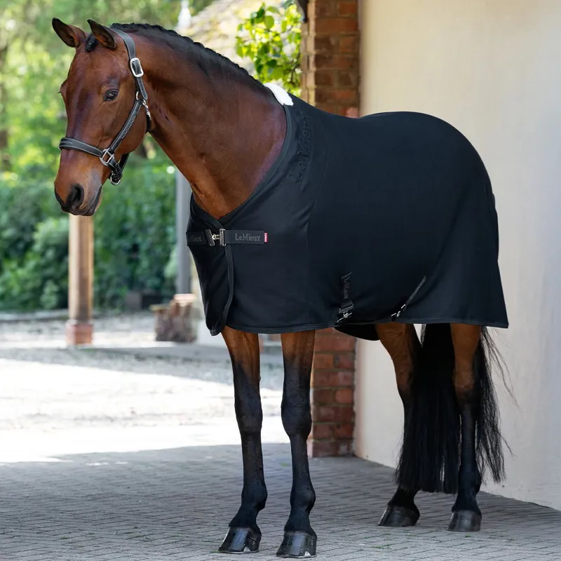 LeMieux Arika Jersey-Tek Fleece Sheet - Navy-1