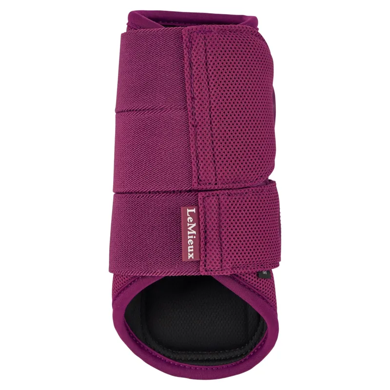 LeMieux Arika Mesh Brushing Boots - Blackberry-2