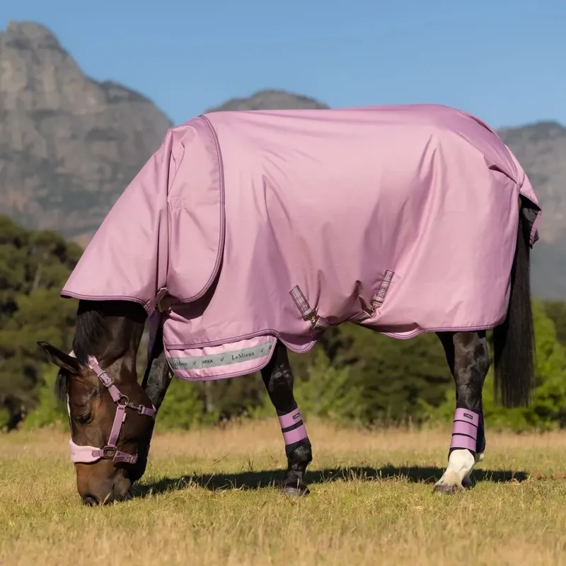 LeMieux Arika Ripstop 600D 50g Detachable Neck Turnout Blanket - Fondant-5
