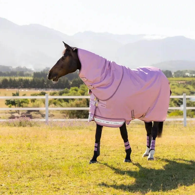 LeMieux Arika Ripstop 600D 50g Detachable Neck Turnout Blanket - Fondant-8