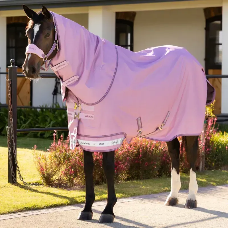 LeMieux Arika Ripstop 600D 0g Detachable Neck Turnout Blanket-Fondant