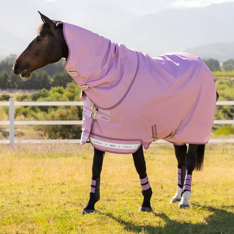 LeMieux Arika Ripstop 600D 0g Detachable Neck Turnout Blanket-Fondant-4