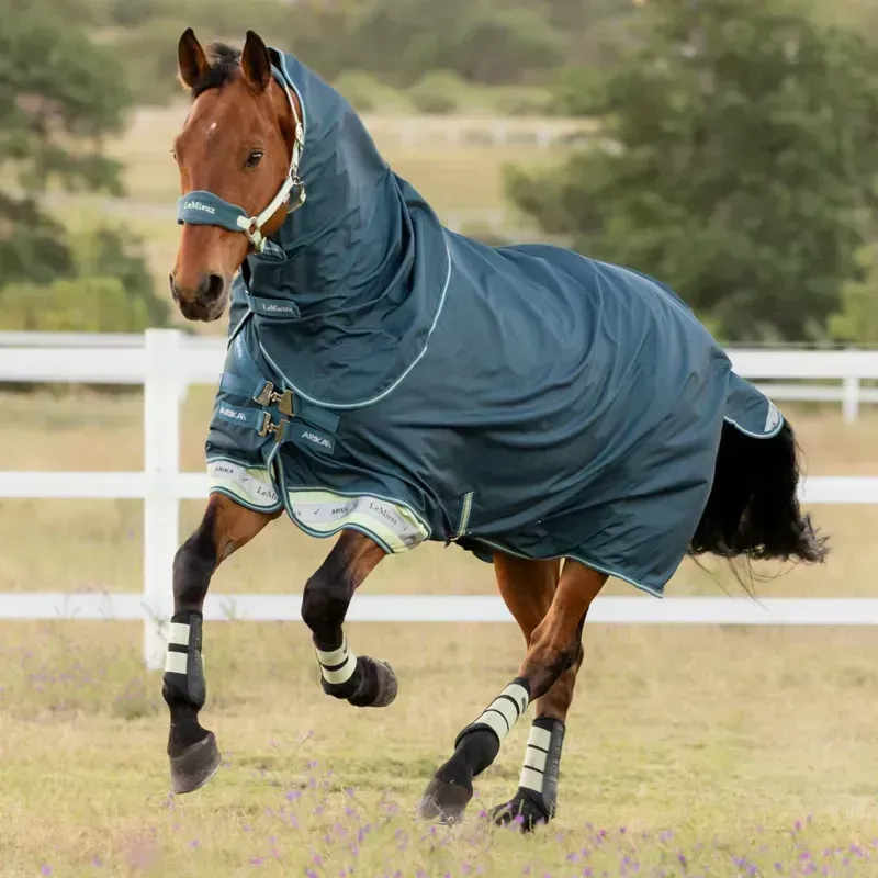 LeMieux Arika Ripstop 600D 0g Detachable Neck Turnout Sheet - Jungle