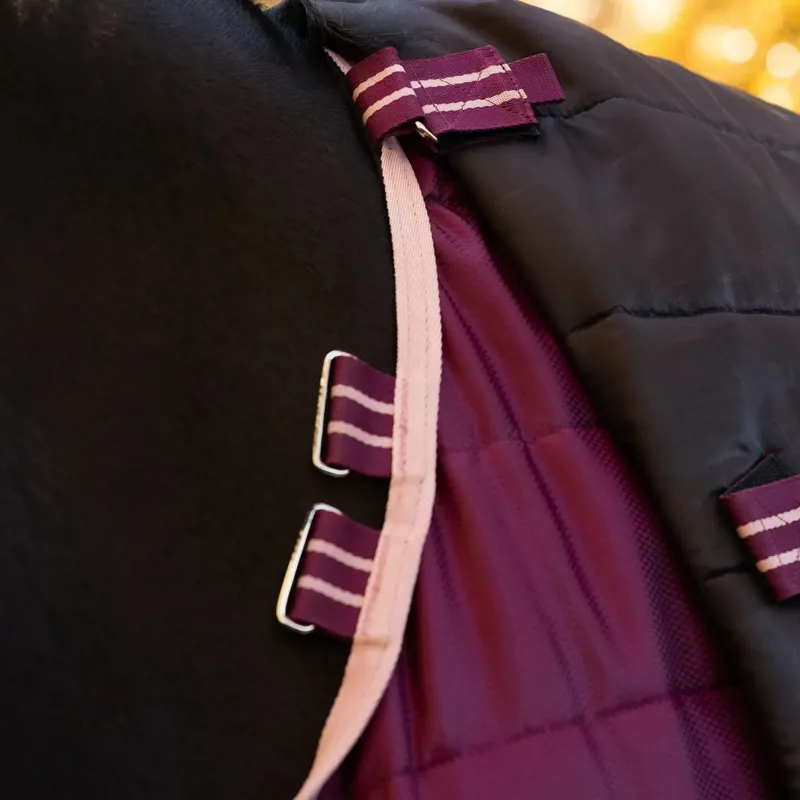 LeMieux Arika Stable-Tek 100g Detachable Neck Stable Blanket - Blackberry-3