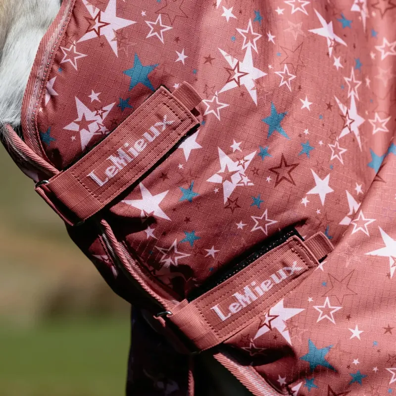 LeMieux Arika Star Detachable Neck 100g Turnout Blanket - Spiced Earth-5