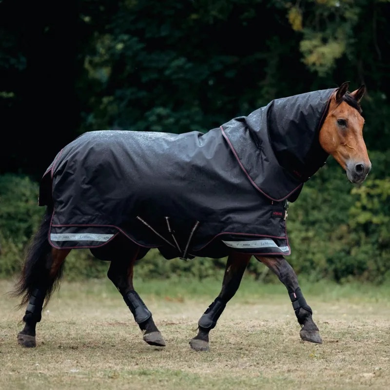 LeMieux Arika Storm-Tek Detachable Neck 200g Turnout Blanket - Black-2