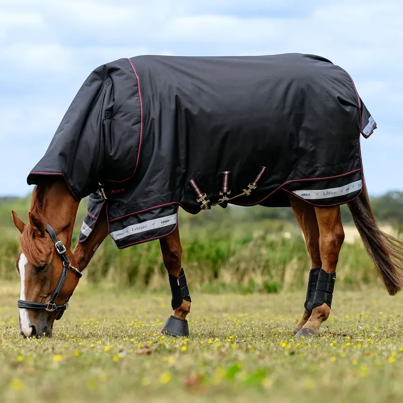 LeMieux Arika Storm-Tek Detachable Neck 50g Turnout Blanket - Black-1