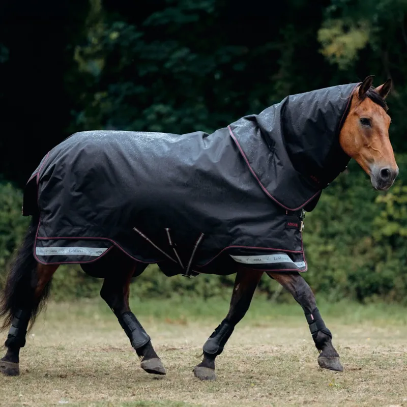 LeMieux Arika Storm-Tek Detachable Neck 50g Turnout Blanket - Black-2