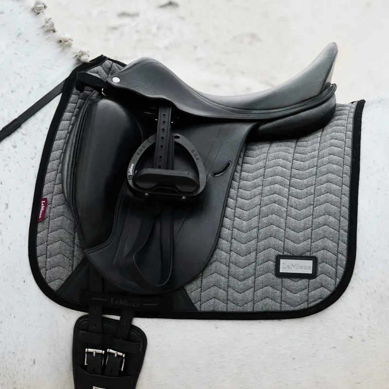 LeMieux Aspen Dressage Saddle Pad - Herringbone-1