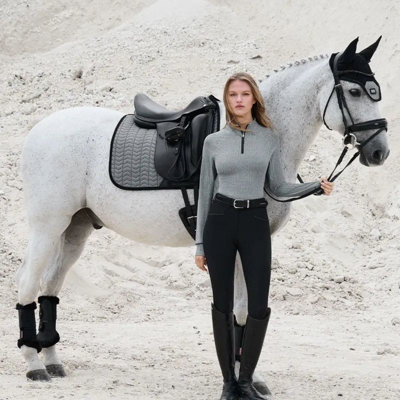 LeMieux Aspen Dressage Saddle Pad - Herringbone-2
