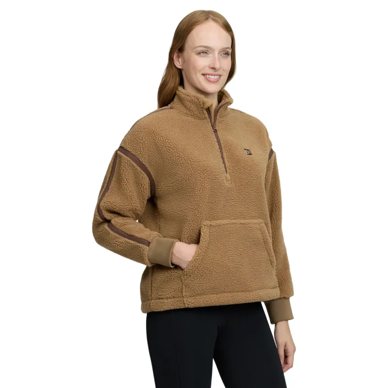LeMieux Avery Women's Quarter Zip Teddy Fleece - Caramel Pre-Order-1