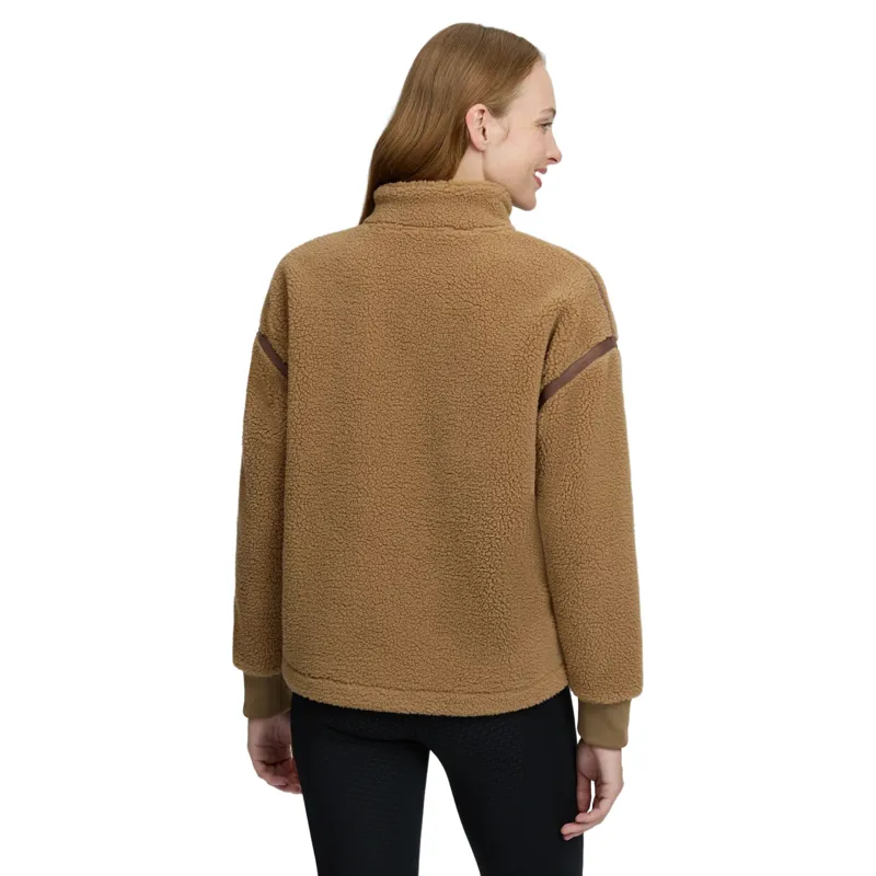 LeMieux Avery Women's Quarter Zip Teddy Fleece - Caramel Pre-Order-4