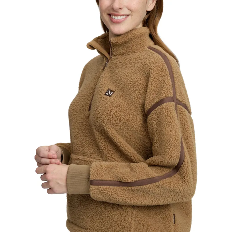 LeMieux Avery Women's Quarter Zip Teddy Fleece - Caramel Pre-Order-5