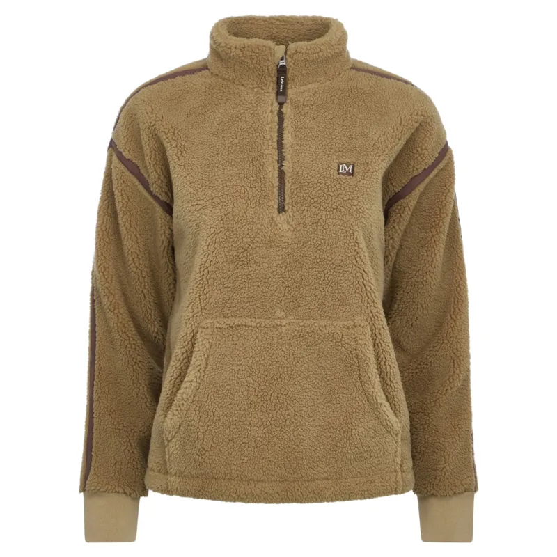 LeMieux Avery Women's Quarter Zip Teddy Fleece - Caramel Pre-Order-2