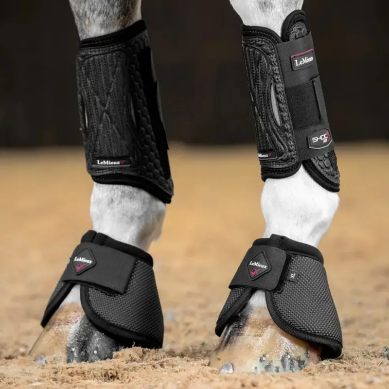 LeMieux Ballistic Bell Boots - Black-1