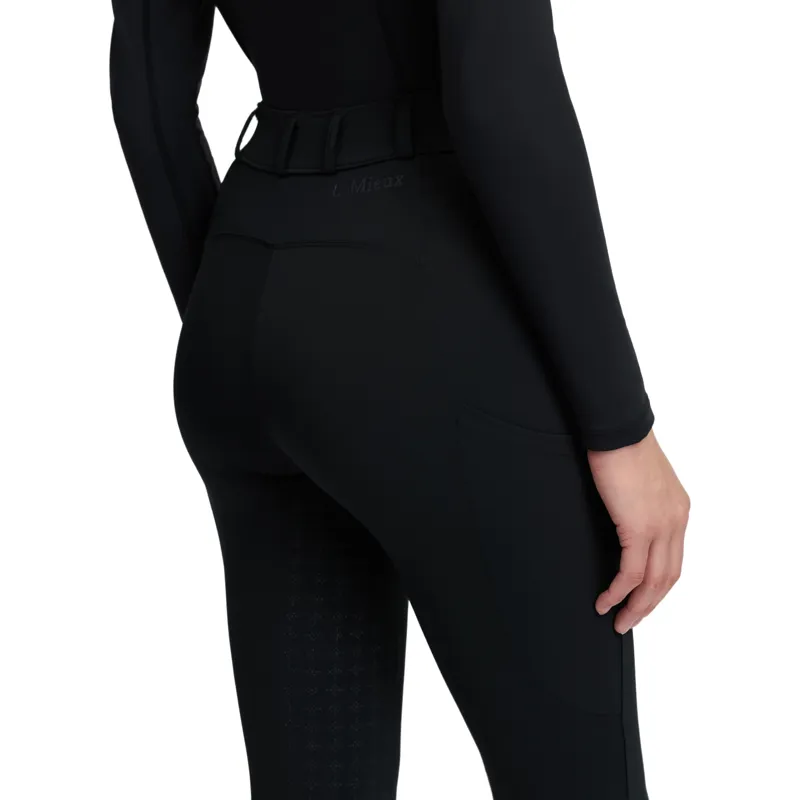 LeMieux Becca Knee Patch Womens Breeches - Black-4