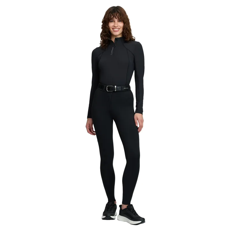 LeMieux Becca Knee Patch Womens Breeches - Black-3