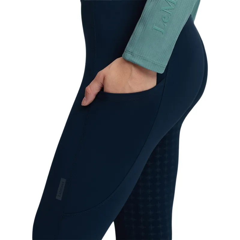 LeMieux Becca Half Seat Womens Breeches - Navy-4