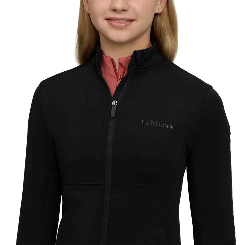LeMieux Young Rider Bethany Junior Girls Zip-Up Fleece - Black-5