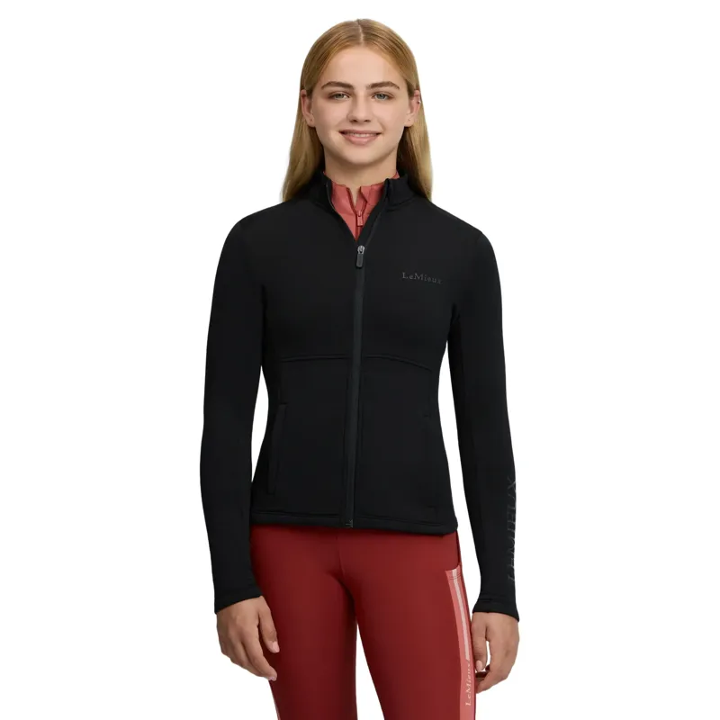 LeMieux Young Rider Bethany Junior Girls Zip-Up Fleece - Black