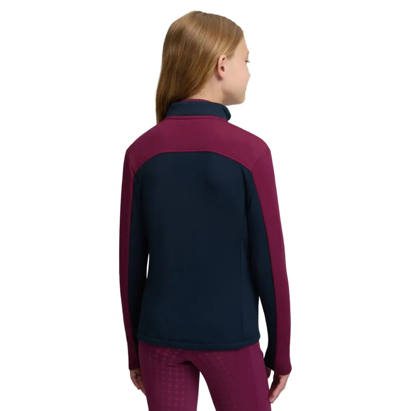 LeMieux Young Rider Bethany Junior Girls Full Zip Fleece - Blackberry-1