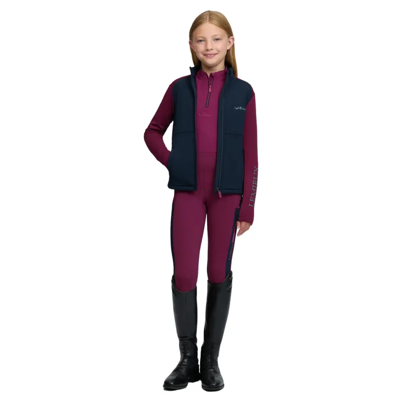 LeMieux Young Rider Bethany Junior Girls Full Zip Fleece - Blackberry-6