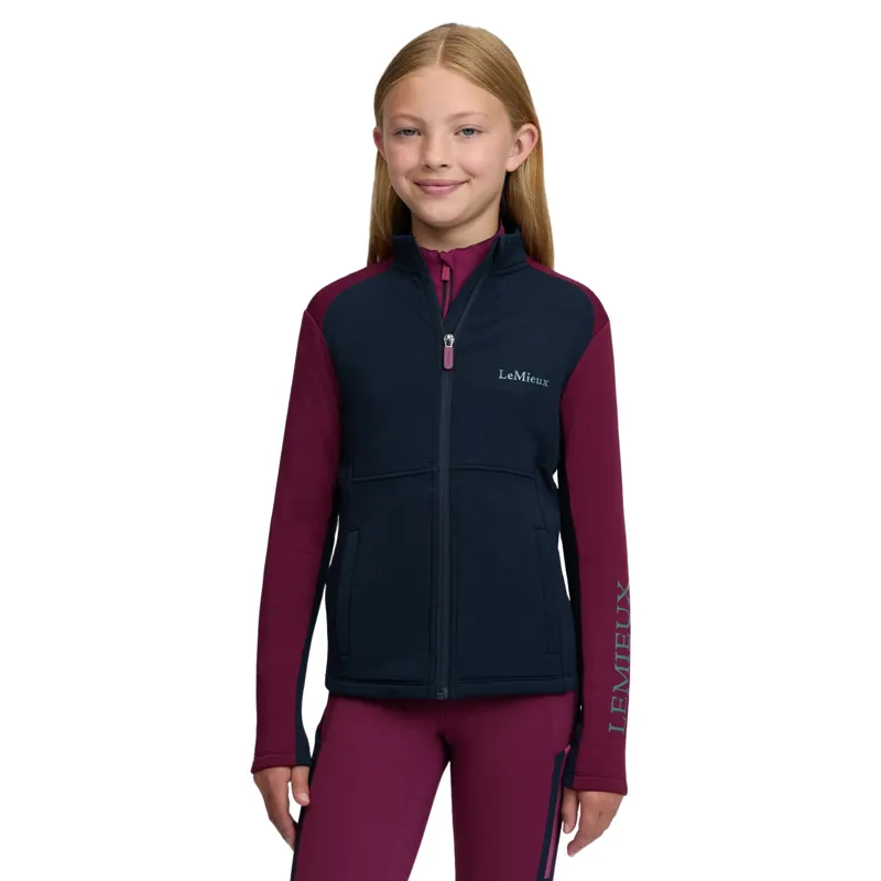 LeMieux Young Rider Bethany Junior Girls Full Zip Fleece - Blackberry