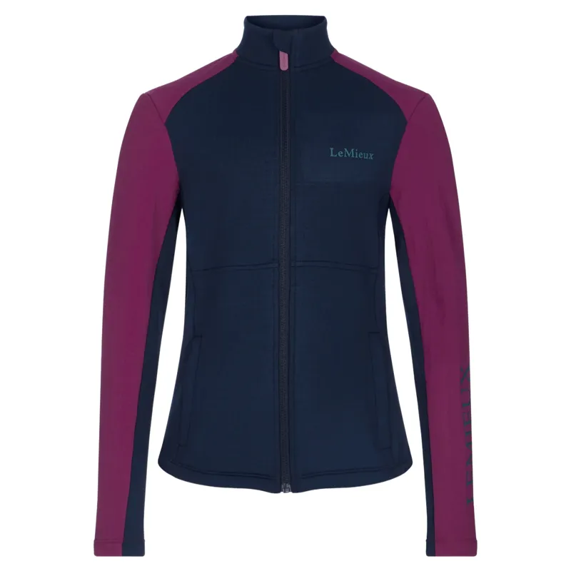 LeMieux Young Rider Bethany Junior Girls Full Zip Fleece - Blackberry-3