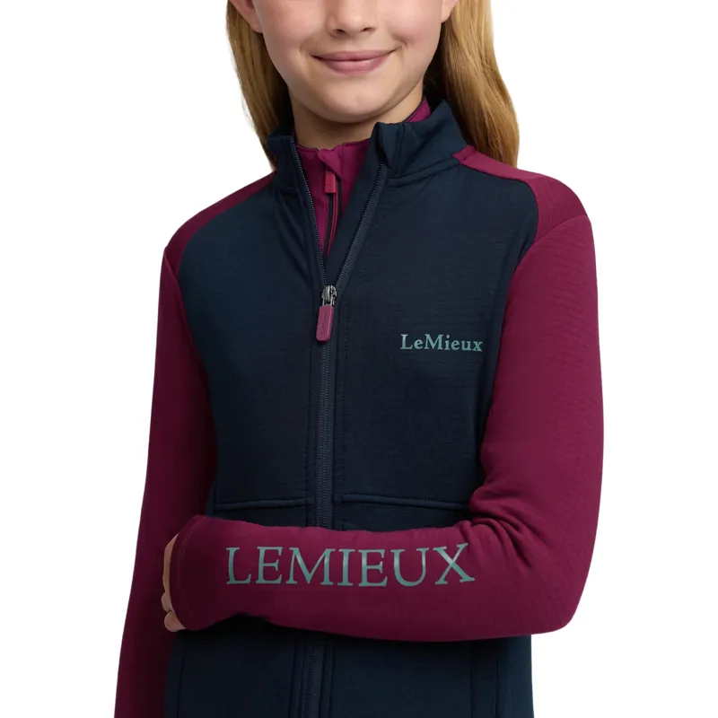 LeMieux Young Rider Bethany Junior Girls Full Zip Fleece - Blackberry-5