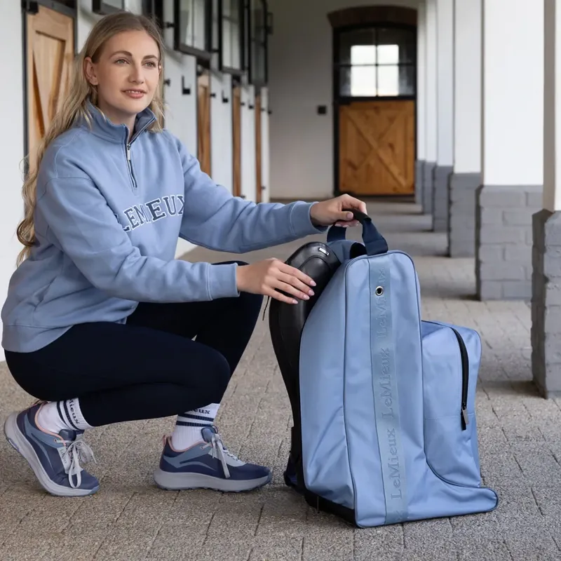 LeMieux Boot and Helmet Bag - Powder Blue-3