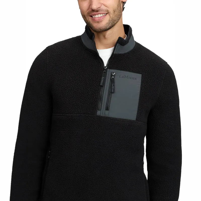 LeMieux Men's Borg Quarter Zip Fleece - Black-3