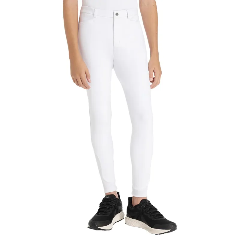 LeMieux Young Rider Boys Knee Grip Sport Breeches - White