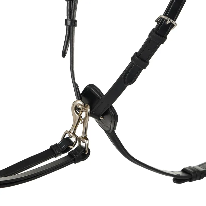 LeMieux Breastplate with Detachable Martingale - Black/Silver-3