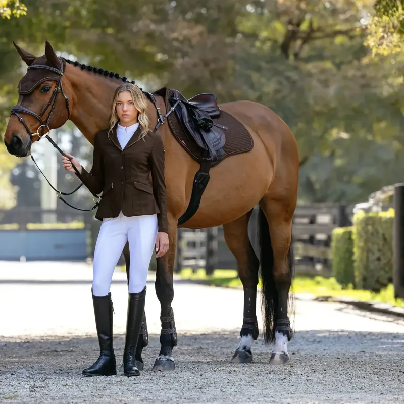 LeMieux Brilliance Close Contact Saddle Pad - Espresso-2