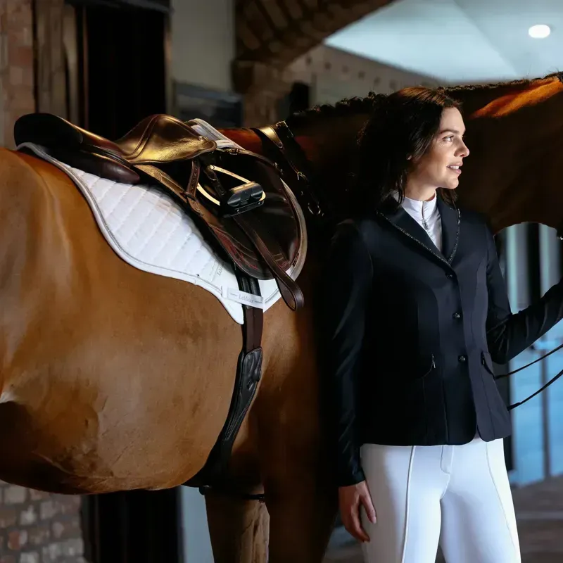 LeMieux Brilliance Close Contact Saddle Pad - White-2
