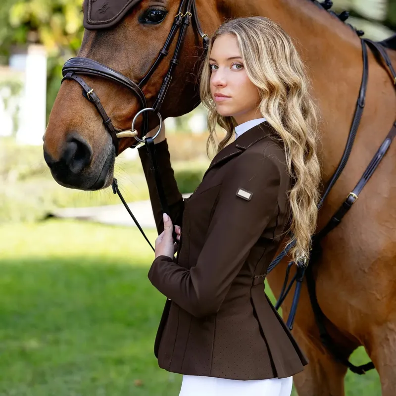 LeMieux Brilliance Diana Women's Show Jacket - Espresso-7