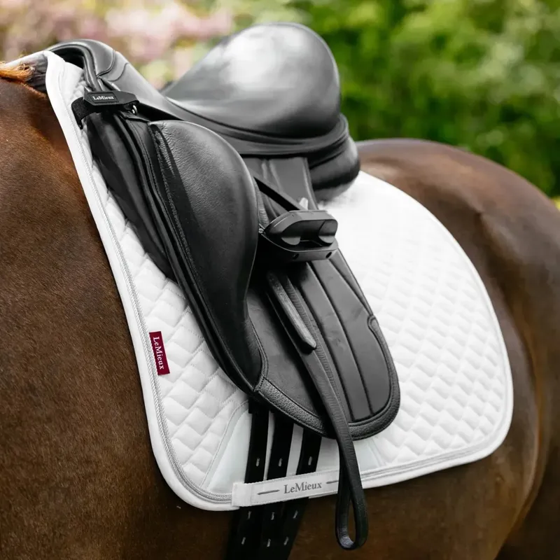 LeMieux Brilliance Dressage Saddle Pad - White-1