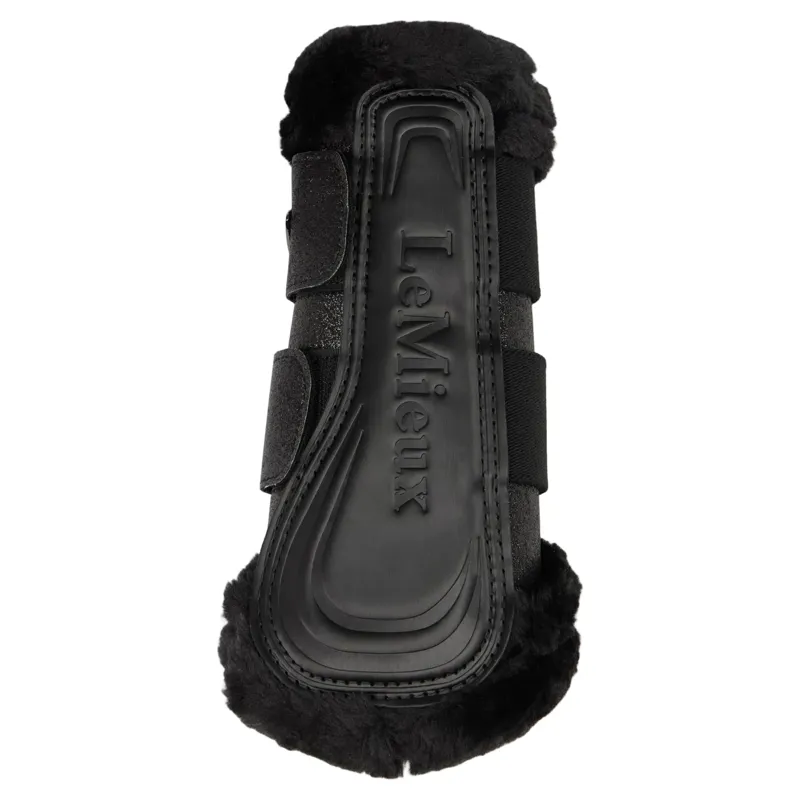 LeMieux Brilliance Fleeced Edge Brushing Boots - Black-1