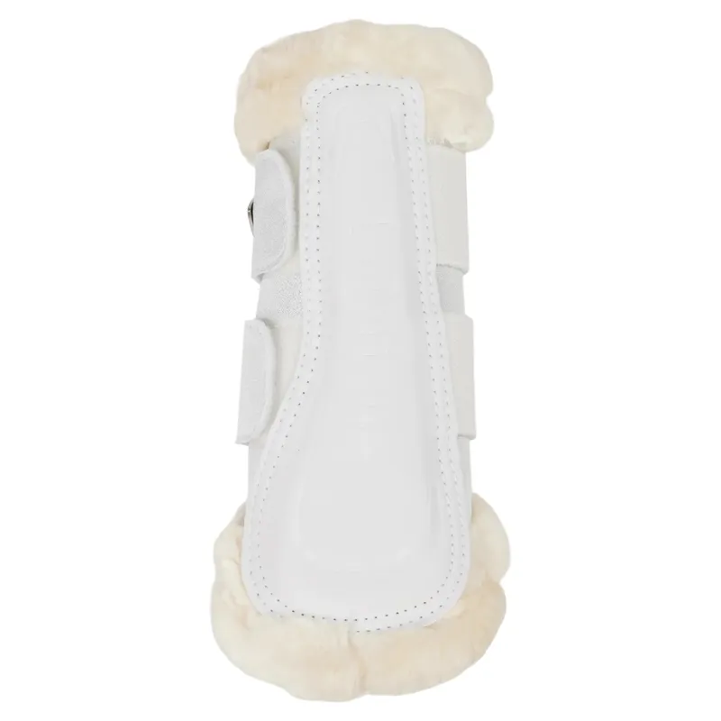 LeMieux Brilliance Fleeced Edge Brushing Boots - White-1