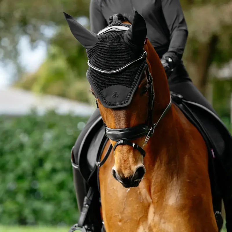 LeMieux Brilliance Fly Bonnet - Black-3