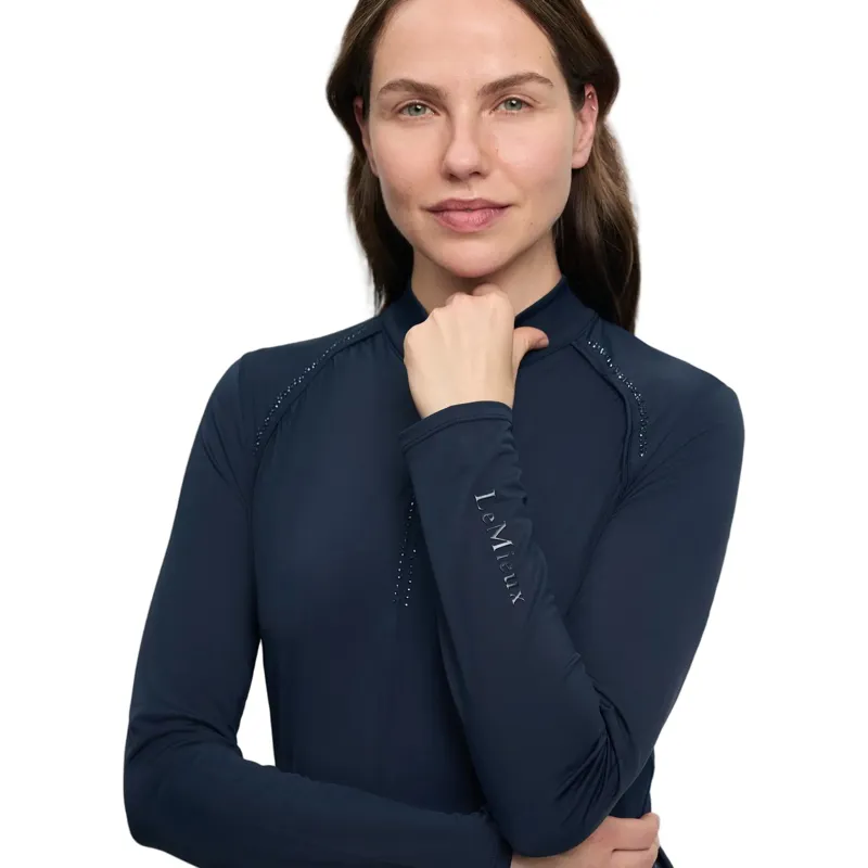 LeMieux Brilliance Heyden Women's Lightweight Base Layer - Navy-3