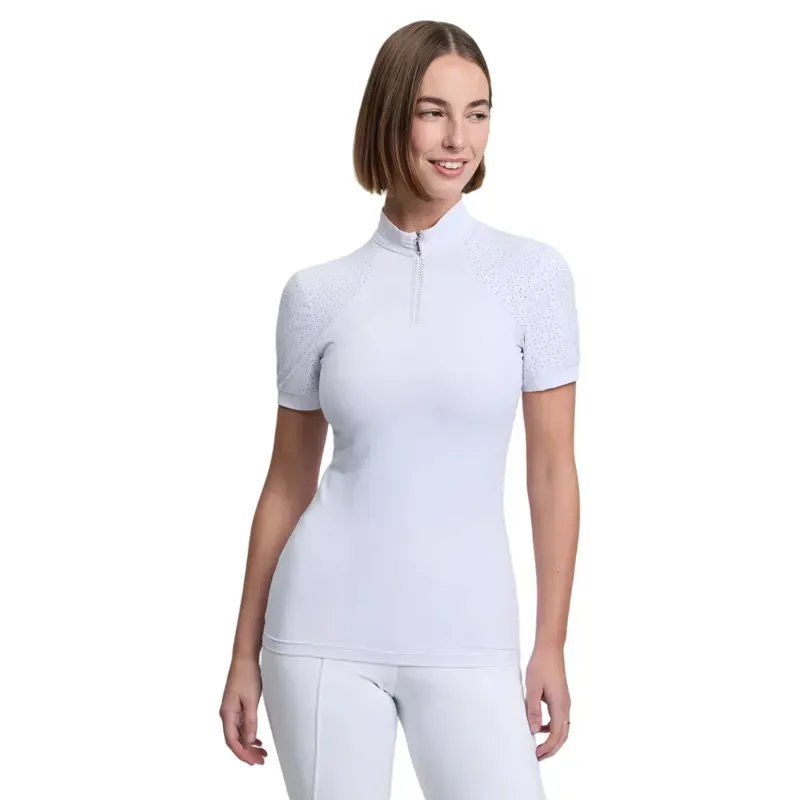LeMieux Brilliance Verity Women's Short Sleeve Show Shirt - White-1