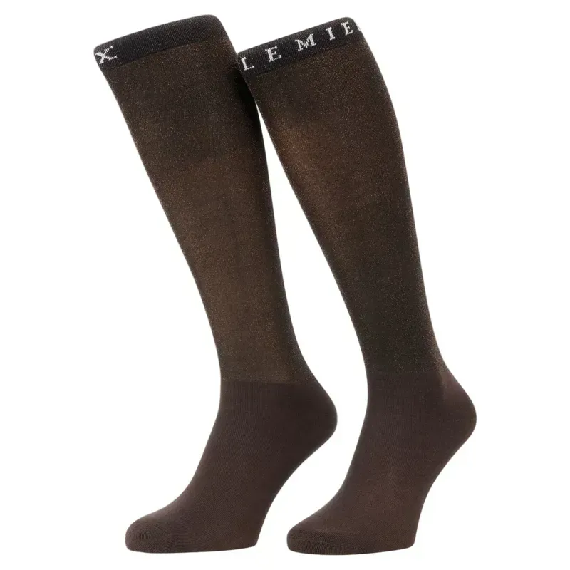 LeMieux Brilliance Women's Competition Tall Riding Socks - Espresso